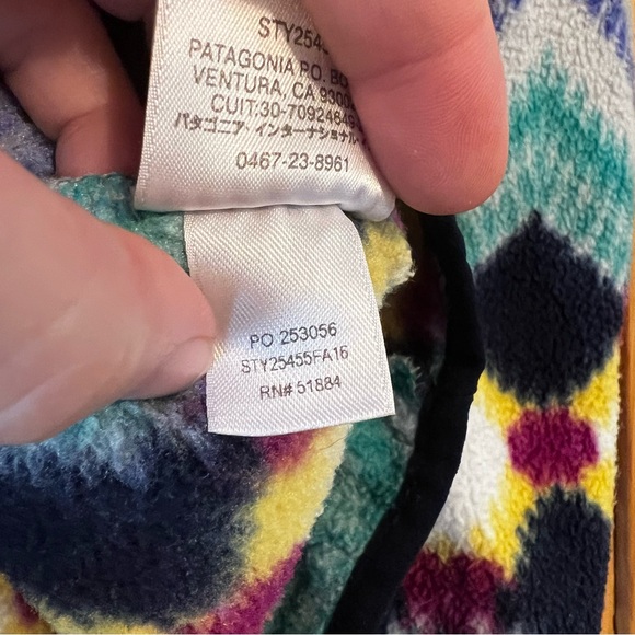 Patagonia Synchilla Snap T Fleece Pullover Print Timber Twist Navy Blue - Picture 2 of 5